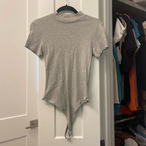 Gray Topshop Bodysuit
